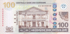 Bancnota Suriname 100 Dolari 2012 - P166b UNC foto