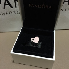 Charm PANDORA S925 ALE original pandantiv talisman pt bratara - inima roz foto