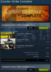 STEAM invite: Counter-Strike Complete contine CSGO,Source si Condition Zero foto