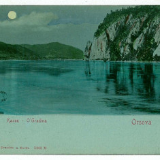 2625 - ORSOVA, Danube Kazan, Litho - old postcard - unused