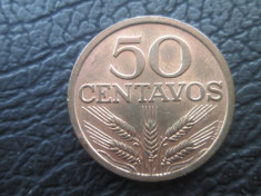 Portugalia . 50 centavos . 1972 . aUNC foto