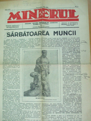 Minerul 1 mai 1939 insemnari autografe St. Voitec Timisoara Florica Hociung foto