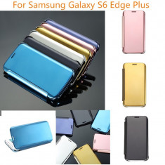 Husa flip Clear View pentru Samsung Galaxy S6 edge + / S6 edge plus foto