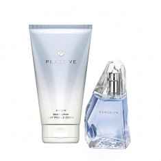 Apa parfum Perceive 50ml AVON + crema de corp 150 ml foto