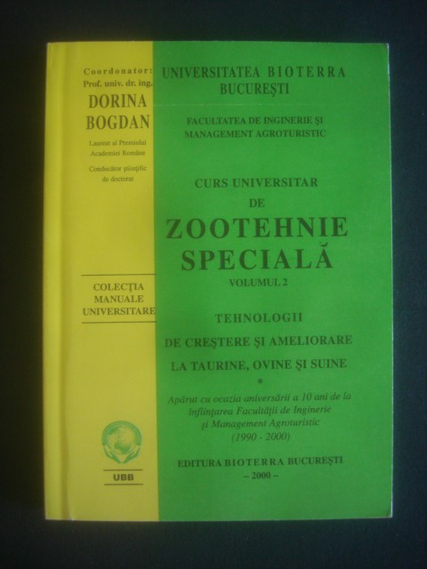 Dorina Bogdan - Curs universitar de zootehnie speciala