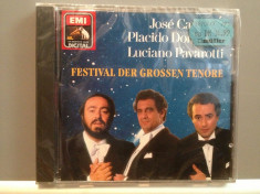 CARRERAS/DOMINGO/PAVAROTTI -FESTIVAL(1990/EMI/GERMANY) - CD ORIGINAL/Sigilat/Nou foto