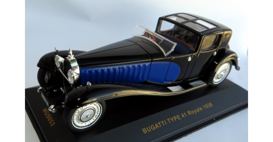 BUGATTI: A 1:43 scale model by IXO Museum of the 1928 Type 41 Royale Coupé