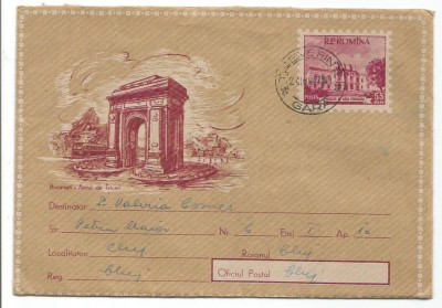 (No4) plic CIRCULAT -BUCURESTI-ARCUL DE TRIUMF-stampila rara foto