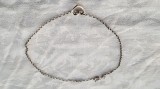 argint BRATARA de PICIOR cu Charm INIMIOARA de Efect vintage FINUTA delicata