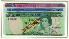 Solomon Island - Set SPECIMENE - 1,5,10 Dolari 1979 - UNC foto