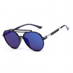 Ochelari Soare Unisex Fashion Retro Design - Protectie UV -Albastru + Negru