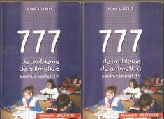 777 de probleme de aritmetica pentru clasele I-IV-Ana Lung foto