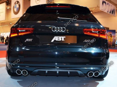 Difuzor spoiler bara spate Audi A3 8V S3 Rs3 Sline S line Sportback Coupe 2012- foto