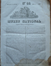 Muzeu national ; gazeta literara si industriala , nr. 11 , 1836 foto