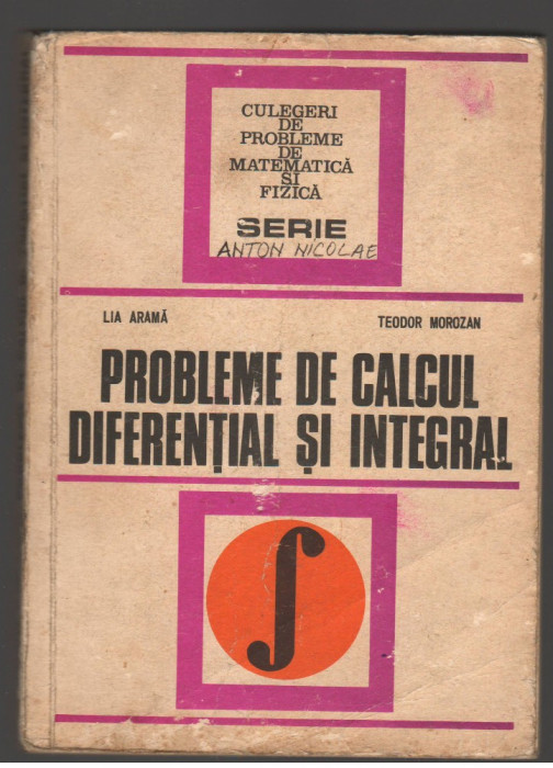 (C7370) PROBLEME DE CALCUL DIFERENTIAL SI INTEGRAL DE LIA ARAMA