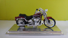 Macheta motocicleta Harley-Davidson 2001 FXSTS Springer Softail plastic si metal foto