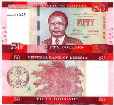 !!! LIBERIA - 50 DOLARI 2016 - P 34 a - UNC foto