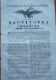 Vestitorul romanesc , gazeta semi - oficiala , 22 Octombrie 1843