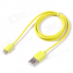 Cablu de date pentru iPhone 5/6/7 galben 1 m foto