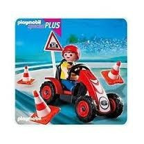 Baiat si cart de curse Playmobil foto