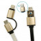 Cablu de date tip banda pentru iPhone 5/6/7 sau Android 3 m