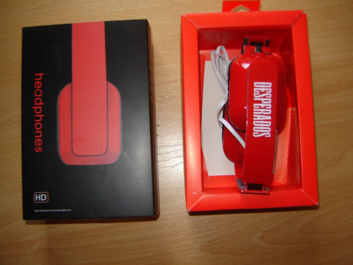 Casti Noi Headphones - Desperados , culoare rosu