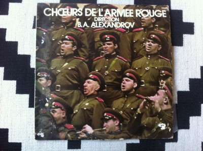 Boris Alexandrov Ch&amp;oelig;urs de L Armee Rouge disc vinyl lp muzica militara cor VG+ foto