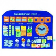 Joc educativ calendar cu ceas, albastru, JBM - 2115 - B002847B9Y foto