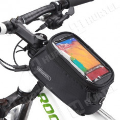 Borseta bicicleta cu husa telefon impermeabila 4.8 inch Roswheel foto