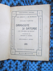 JULES VERNE - DRAGOSTE SI DATORIE (ALCALAY &amp;amp; CALAFATEANU, aprox 1910) foto