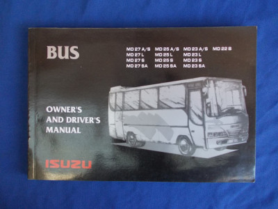 MANUAL CONDUCERE * AUTOBUZ ISUZU ( IN LIMBA ENGLEZA ) foto