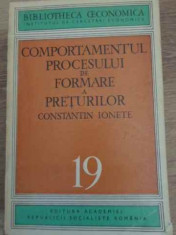 Comportamentul Procesului De Formare A Preturilor - Constantin Ionete ,394956 foto