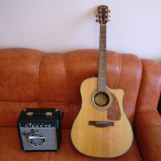 Chitara Electro-Acustica Fender Cd-220Sce + amplificator Frontman 10g foto