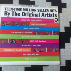 teen time million seller hits by original artists disc vinyl lp muzica pop VG+