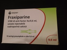 Fraxiparine (Clexane) 5700 UI - 10 seringi preumplute 0,6 ml foto