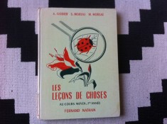 les lecons de choses carte exercitii manual in limba franceza 1957 ilustratii foto