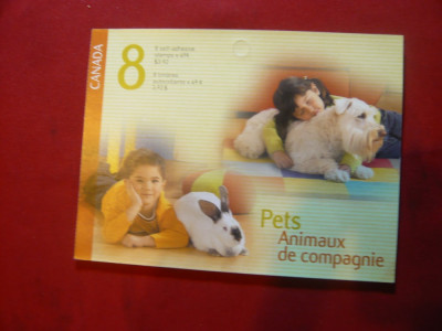 Carnet Prezentare a Seriei de timbre Animale de Companie1987 Canada , 8 val. foto