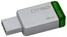 USB FLASH KINGSTON 50 16 GB USB 3.0 METAL/GREEN foto