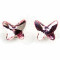 Cercei Argint 925 cu Swarovski Elements 12mm BUTTERFLY Light Rose Foiled