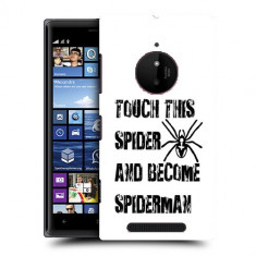 Husa Nokia Lumia 830 Silicon Gel Tpu Model Spider Touch B&amp;amp;W foto