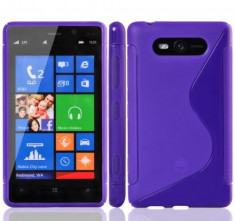 Husa Nokia Lumia 820 Silicon Gel Tpu S-Line Mov foto