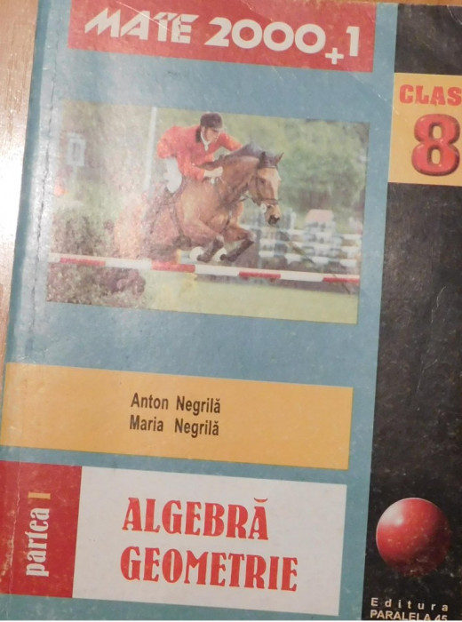 Algebra / Geometrie Clasa a VIII a de Anton si Maria Negrila