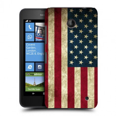 Husa Nokia Lumia 635 630 Silicon Gel Tpu Model USA Flag foto