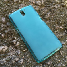 Husa OnePlus One Silicon Gel Tpu Matte Albastra foto