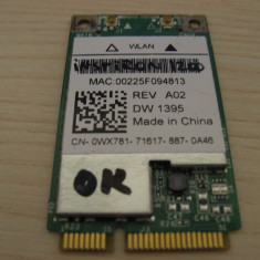 Placa de retea wireless Dell DW 1395, 0WX781, Latitude D430 D520 D620 D630 D820