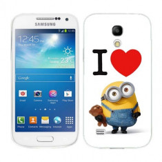 Husa Samsung Galaxy S4 Mini i9190 i9195 Silicon Gel Tpu Model I Love Minions foto