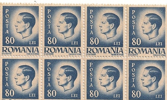 Lp188 - Mihai I, 80 lei - Coala intreaga cu eroare ( NI din ROMANIA mai mare )