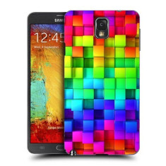 Husa Samsung Galaxy Note 3 N9000 N9005 Silicon Gel Tpu Model Colorful Cubes foto