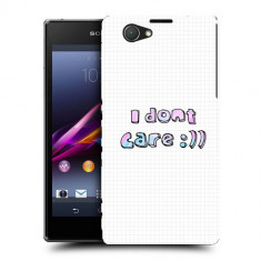 Husa SONY Xperia Z1 Compact Silicon Gel Tpu Model I Dont Care foto