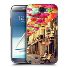 Husa Samsung Galaxy Note 2 N7100 Silicon Gel Tpu Model Vintage Umbrella foto